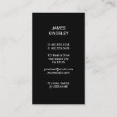 会社のロゴを黒の縦にする 名刺 (裏面)