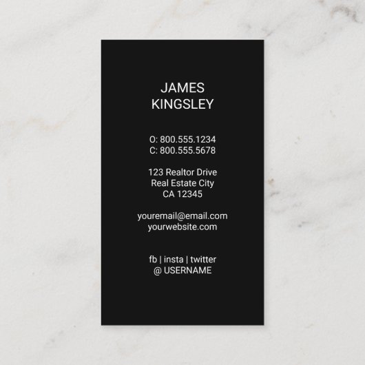 会社のロゴを黒の縦にする 名刺 (裏面)