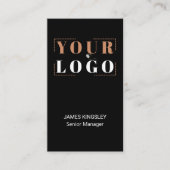会社のロゴを黒の縦にする 名刺 (正面)