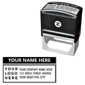 会社のロゴアドレスのインク入力スタンプ セルフインキングスタンプ (インサイチュ)