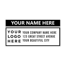 会社のロゴアドレスのインク入力スタンプ セルフインキングスタンプ