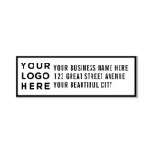 会社のロゴアドレスのインク入力スタンプ セルフインキングスタンプ (デザイン)