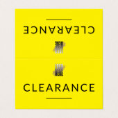 会社のロゴイエローブラッククリアランスカウンターの看板 名刺 (外部フラット)