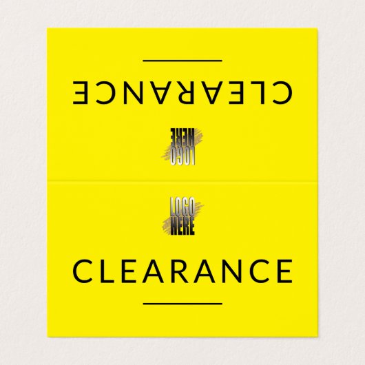 会社のロゴイエローブラッククリアランスカウンターの看板 名刺 (外部フラット)