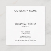 会社のロゴエレガントモダンプロフェッショナルテンプレート スクエア名刺 (裏面)