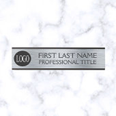 会社のロゴオフィスのドアのサインフェイクシルバー サインプレート