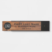 会社のロゴオフィスのドアのサイン素朴ウッド サインプレート (正面)