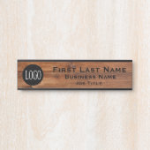 会社のロゴオフィスのドアのサイン素朴ウッド サインプレート (正面)