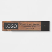 会社のロゴオフィスのドアのサイン素朴ウッド サインプレート (正面)