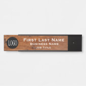 会社のロゴオフィスのドアのサイン素朴ウッド サインプレート (正面)