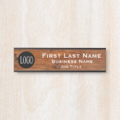 会社のロゴオフィスのドアのサイン素朴ウッド サインプレート (正面)