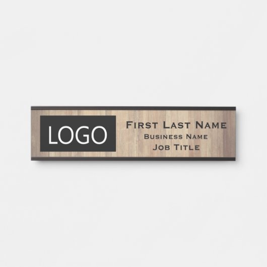 会社のロゴオフィスのドアのサイン素朴ウッド サインプレート (正面)