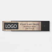 会社のロゴオフィスのドアのサイン素朴ウッド サインプレート (正面)