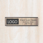 会社のロゴオフィスのドアのサイン素朴ウッド サインプレート (正面)