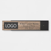 会社のロゴオフィスのドアのサイン素朴ウッド サインプレート (正面)