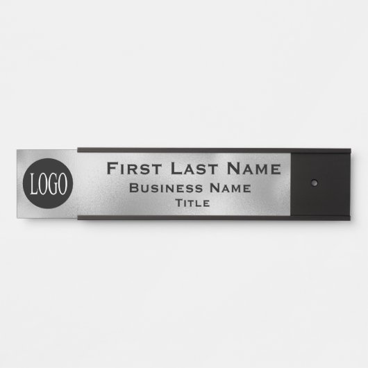 会社のロゴオフィスのドアの看板ガラスの外観 サインプレート (正面)