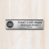 会社のロゴオフィスのドアの看板ガラスの外観 サインプレート (正面)