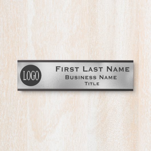 会社のロゴオフィスのドアの看板ガラスの外観 サインプレート (正面)