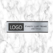 会社のロゴオフィスのドアの看板シルバー サインプレート