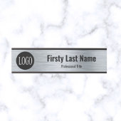 会社のロゴオフィスのドアの看板メタリックルック サインプレート