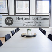 会社のロゴオフィスのドアの看板メタリックルック サインプレート