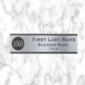 会社のロゴオフィスのドアの看板メタリックルック サインプレート