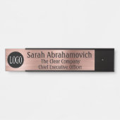 会社のロゴオフィスのドアの署名の長い名前 サインプレート (正面)