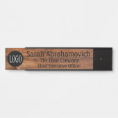 会社のロゴオフィスのドアの署名の長い名前 サインプレート (正面)