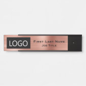 会社のロゴオフィスのドアの署名バラ金ゴールド サインプレート (正面)