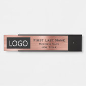 会社のロゴオフィスのドアの署名バラ金ゴールド サインプレート (正面)