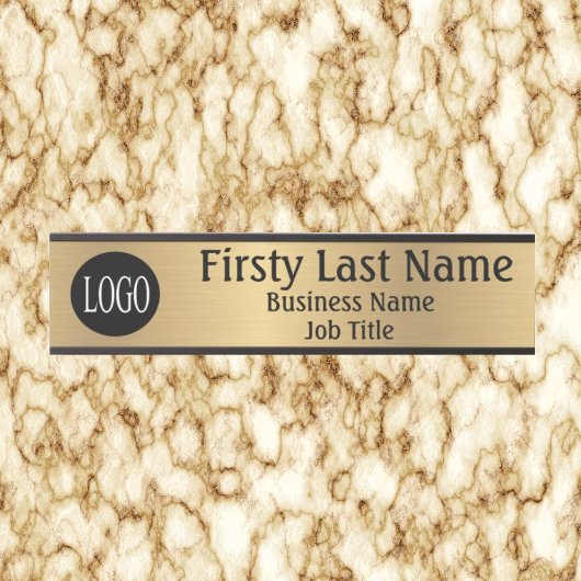 会社のロゴオフィスのドアの署名金ゴールドの色 サインプレート