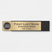 会社のロゴオフィスのドアサイン金ゴールドの外観 サインプレート (正面)