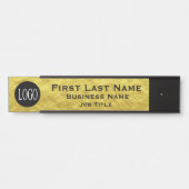 会社のロゴオフィスのドアサイン金ゴールドの外観 サインプレート (正面)