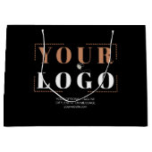 会社のロゴオプションのカスタム文字プロモーション ラージペーパーバッグ (正面)