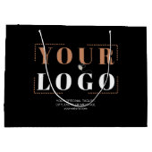 会社のロゴオプションのカスタム文字プロモーション ラージペーパーバッグ (裏面)