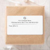 会社のロゴカスタムを追加カスタムする ラベル (インサイチュ)