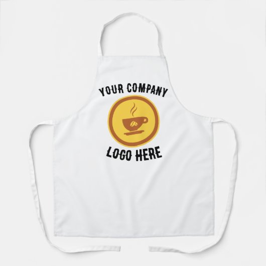 会社のロゴカスタムキッチンエプロン エプロン (正面)