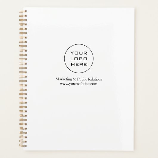 会社のロゴカスタムビジネス プランナー手帳 (正面)