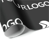 会社のロゴカスタムブランドのビジネスのギフトブラック ラッピングペーパー (ロールコーナー)