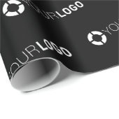 会社のロゴカスタムブランドのビジネスのギフトブラック ラッピングペーパー (ロールコーナー)