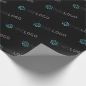 会社のロゴカスタムブランドのビジネスのギフトブラック ラッピングペーパー (角)
