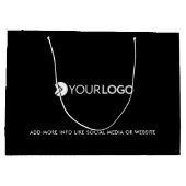会社のロゴカスタムブランドのビジネスのギフトブラック ラージペーパーバッグ (裏面)