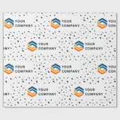 会社のロゴカスタムブランドのビジネスのギフトホワイト ラッピングペーパー (フラット)