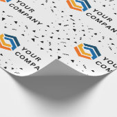 会社のロゴカスタムブランドのビジネスのギフトホワイト ラッピングペーパー (角)