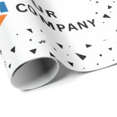 会社のロゴカスタムブランドのビジネスのギフトホワイト ラッピングペーパー (ロールコーナー)