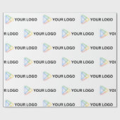 会社のロゴカスタムブランドのビジネスのギフトホワイト ラッピングペーパー (フラット)