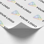 会社のロゴカスタムブランドのビジネスのギフトホワイト ラッピングペーパー (角)