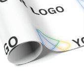 会社のロゴカスタムブランドのビジネスのギフトホワイト ラッピングペーパー (ロールコーナー)