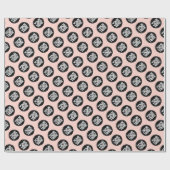 会社のロゴカスタムブランドのビジネスギフトピンク ラッピングペーパー (フラット)