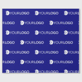 会社のロゴカスタムブランドのビジネスギフト海軍 ラッピングペーパー (フラット)